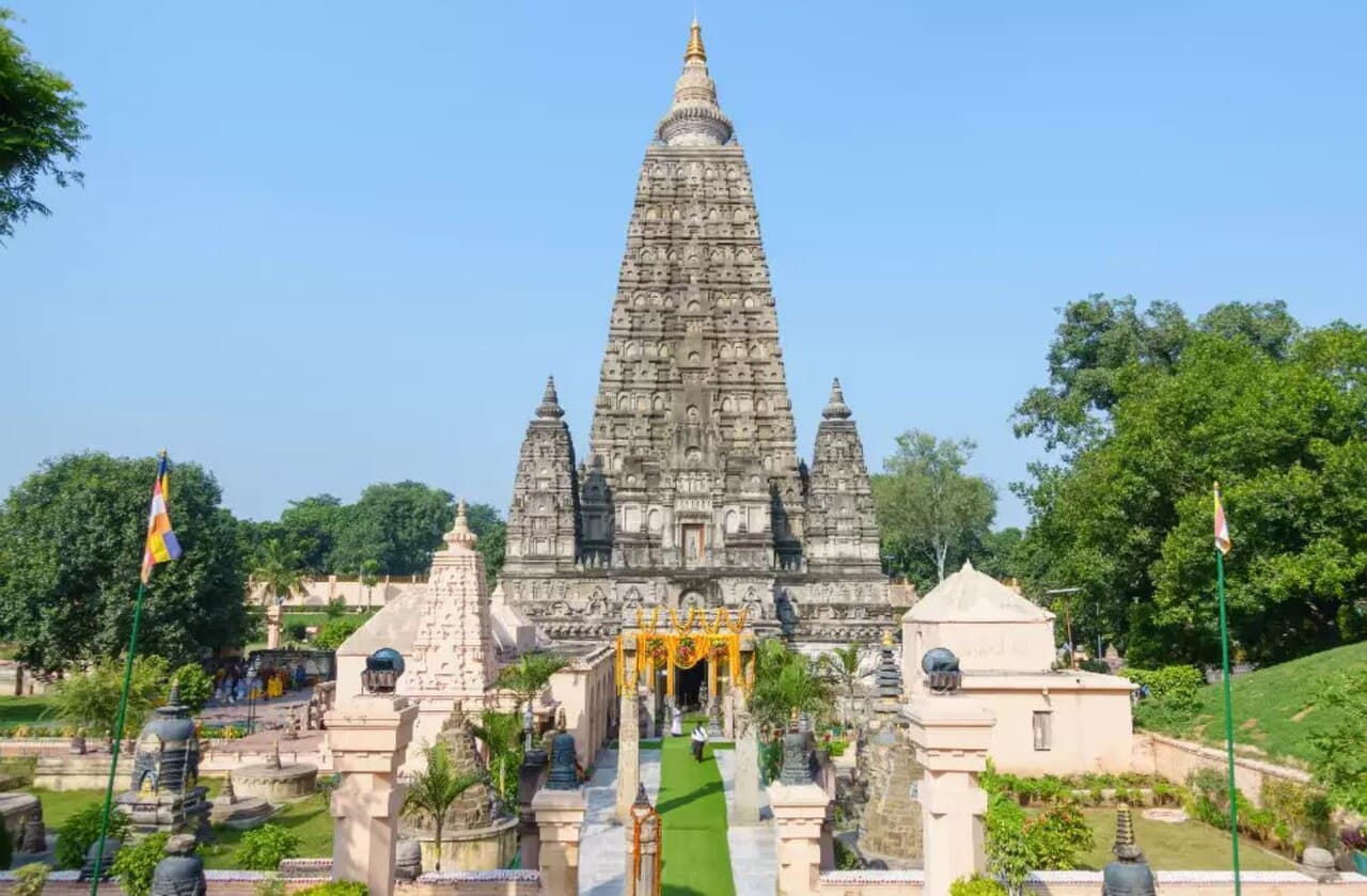 Mahabodhi Temple at Bodh Gaya in Bihar